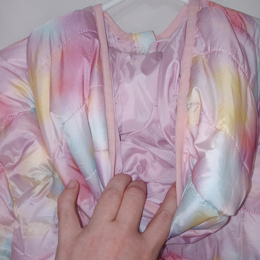 Thereabouts Pastel Multi Color Puffer Coat Sz 2Xl / 20.5 Big Kids - Picture 6 of 12